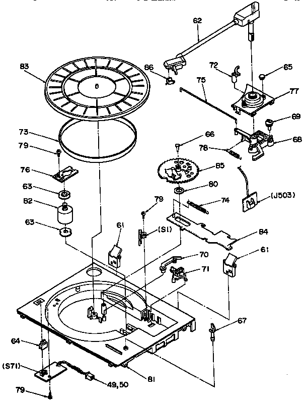 Panasonic SCT090 record player diagram