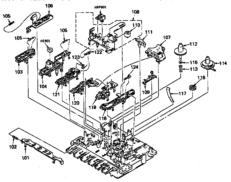 Sony CFS-207 tape mechanism diagram