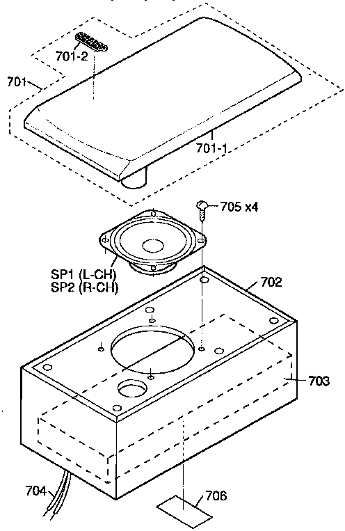 Sharp CMSR200CD speaker diagram