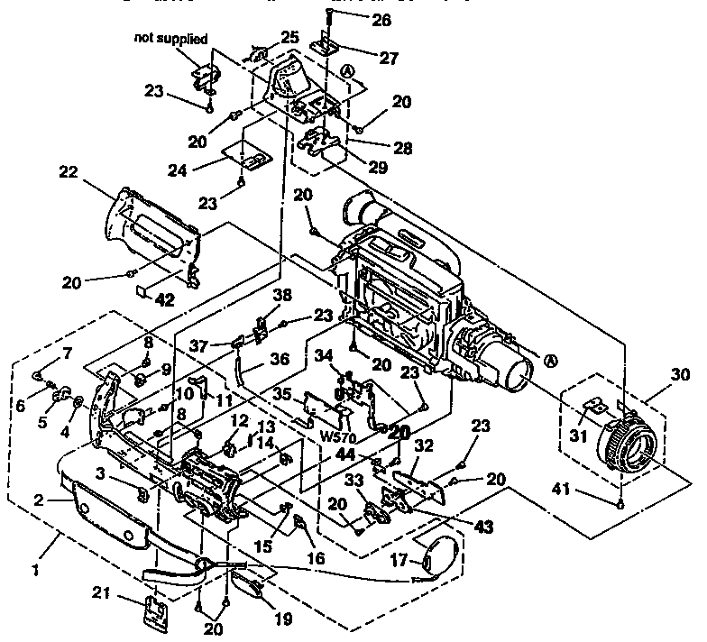 Sony CCD-FX470 cabinet diagram