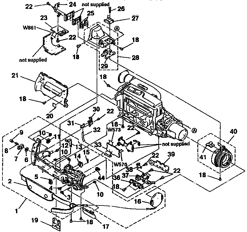 Sony CCD-FX600 cabinet diagram