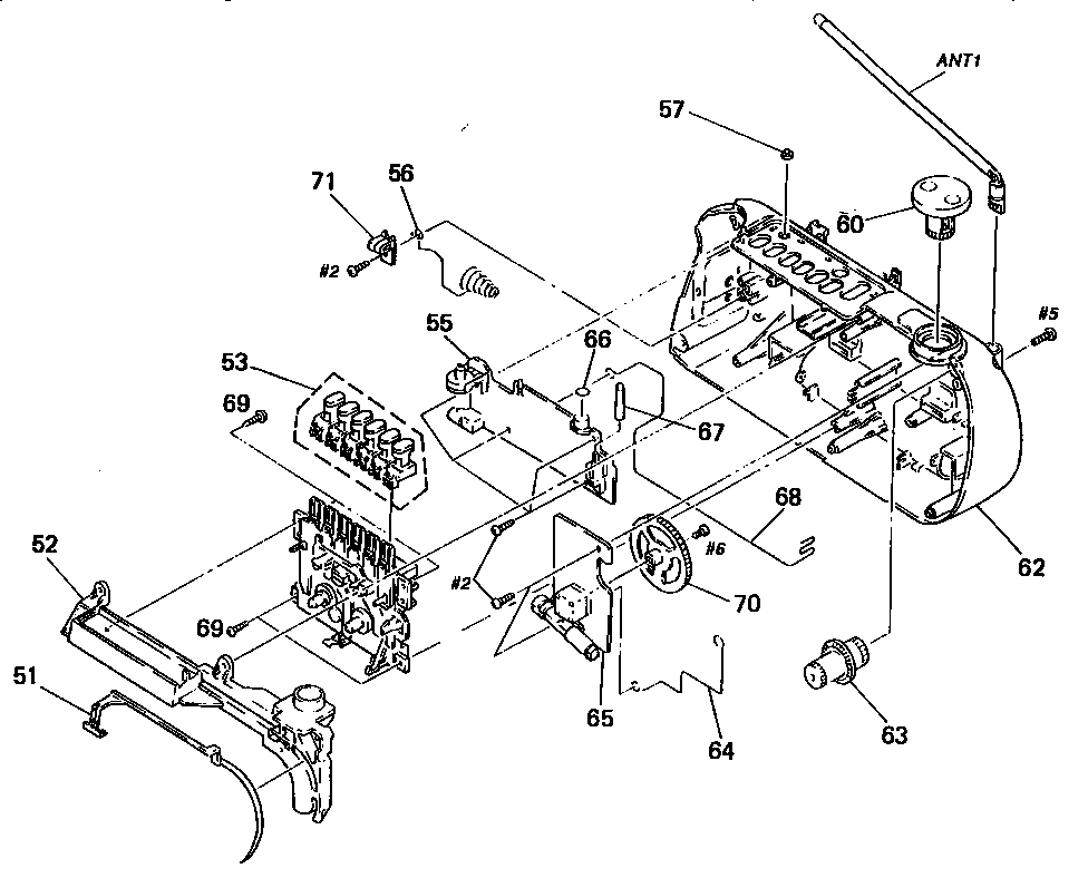 Sony CFM-104 rear cabinet diagram