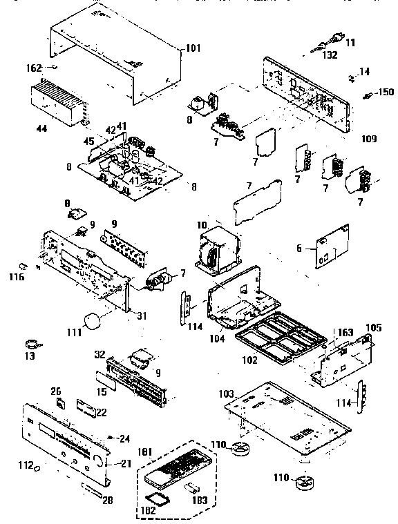 Yamaha AV90PY mechanical parts diagram