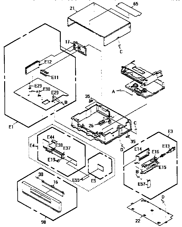 Panasonic PV-4408 chassis and casing diagram