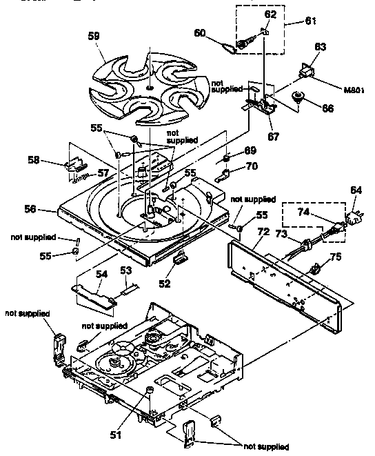 Sony CDP-C435 back panel & disc diagram