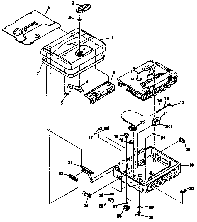 Sony WM-FS393 cabinet section diagram