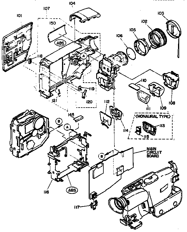 Hitachi VME54A cabinet section (i) diagram