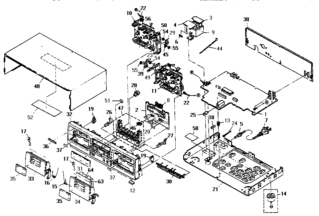 Pioneer CTW503R cabinet diagram