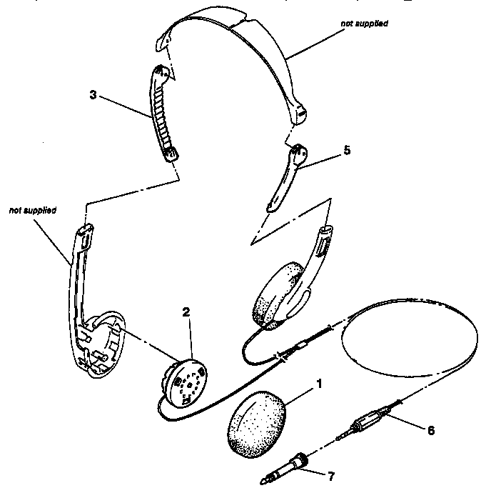 Sony MDR-A009 headphone assembly diagram