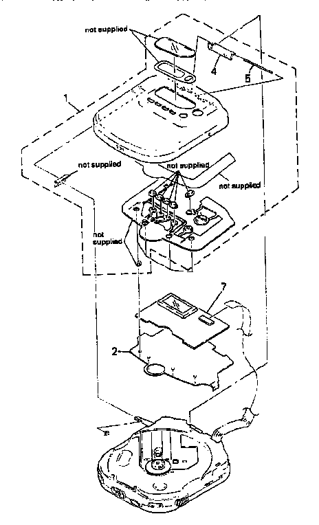 Sony D-335 upper lid section diagram