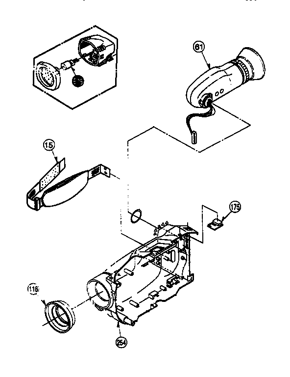 Panasonic PV-IQ225 camera & frame diagram