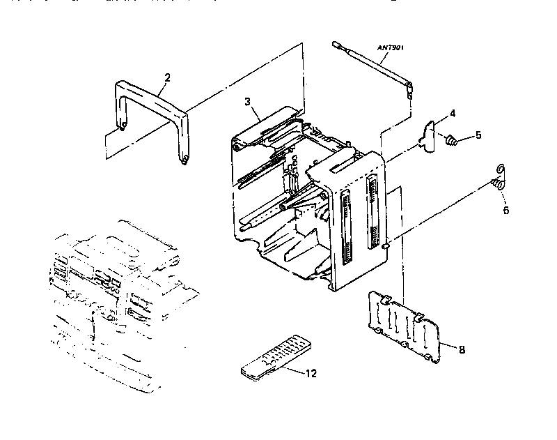 Sony CFD-550 cabinet parts diagram