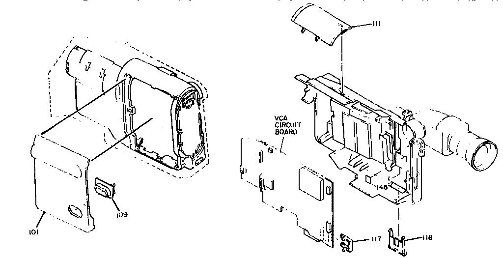 RCA PRO846 cabinet parts diagram