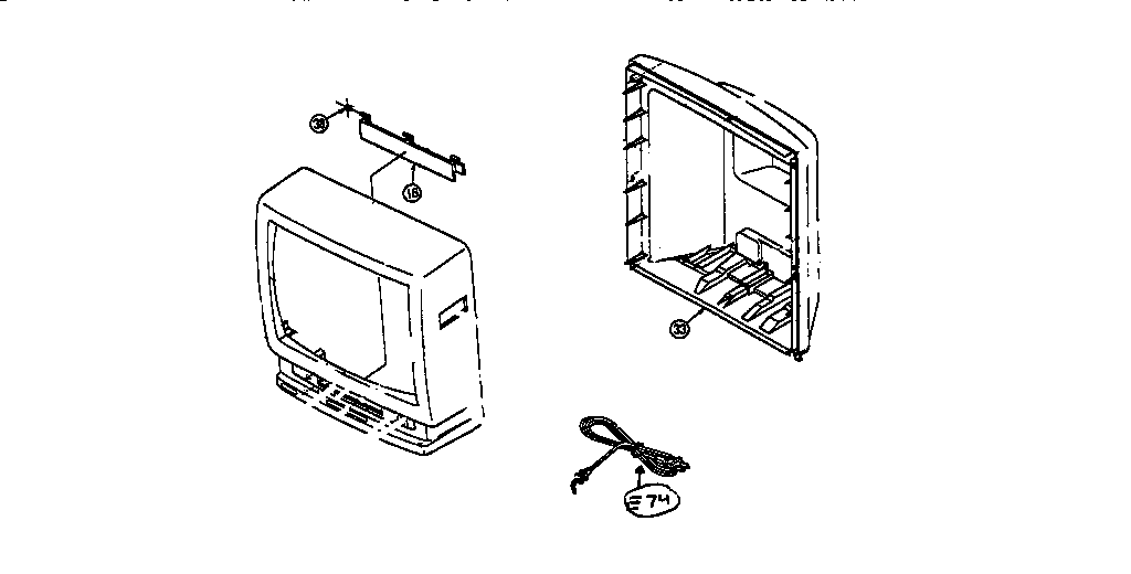 Panasonic VV-2706 cabinet parts diagram