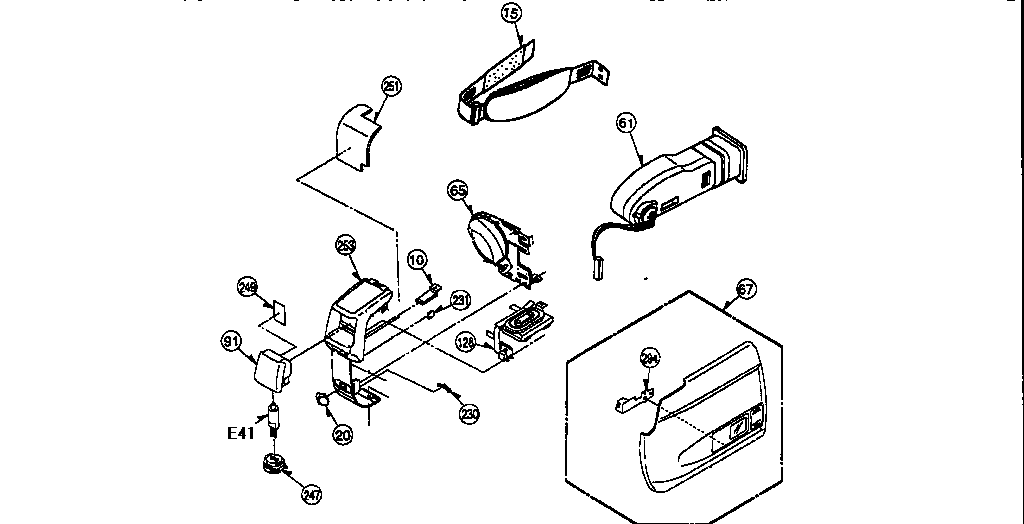 Panasonic PV-A286 cabinet parts diagram