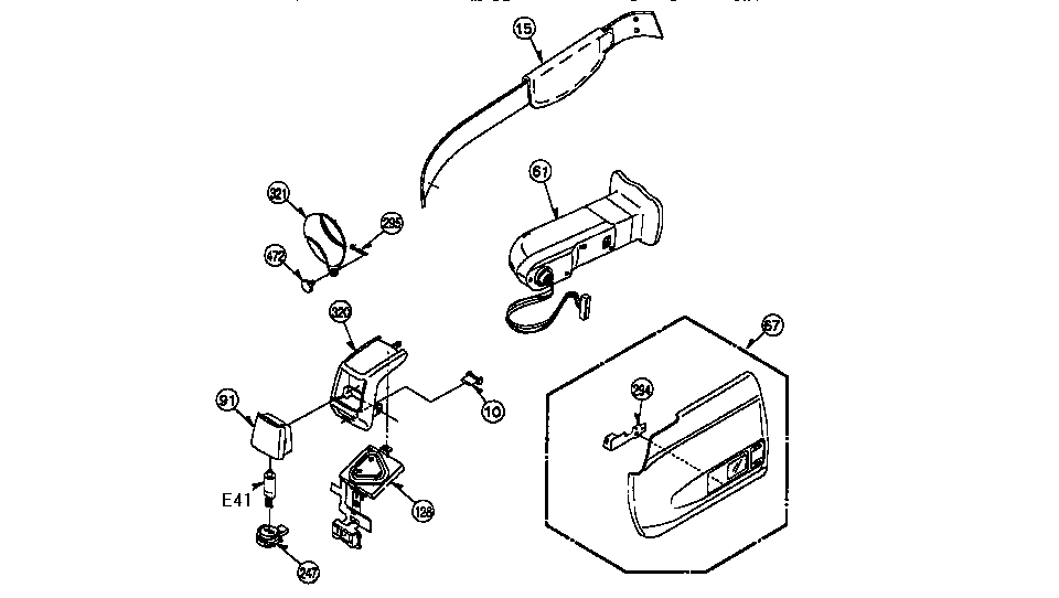 Panasonic PV-A386 cabinet parts diagram