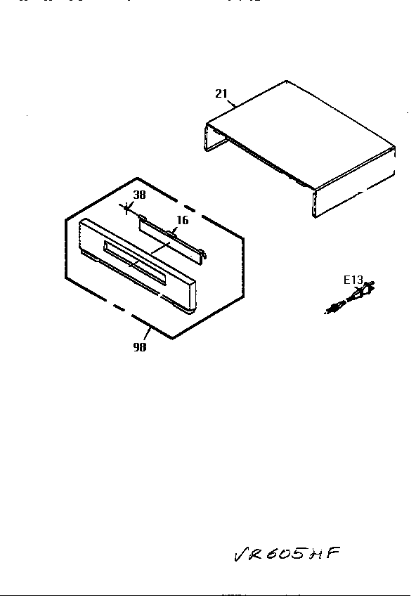 RCA VR605HF cabinet parts diagram