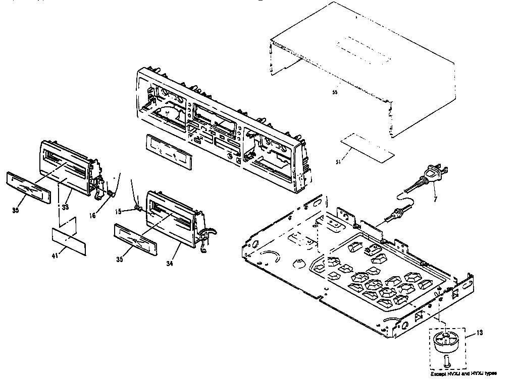 Pioneer CT-W205R cabinet parts diagram