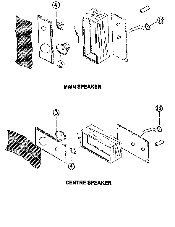 Magnavox MX893AHT speaker parts diagram