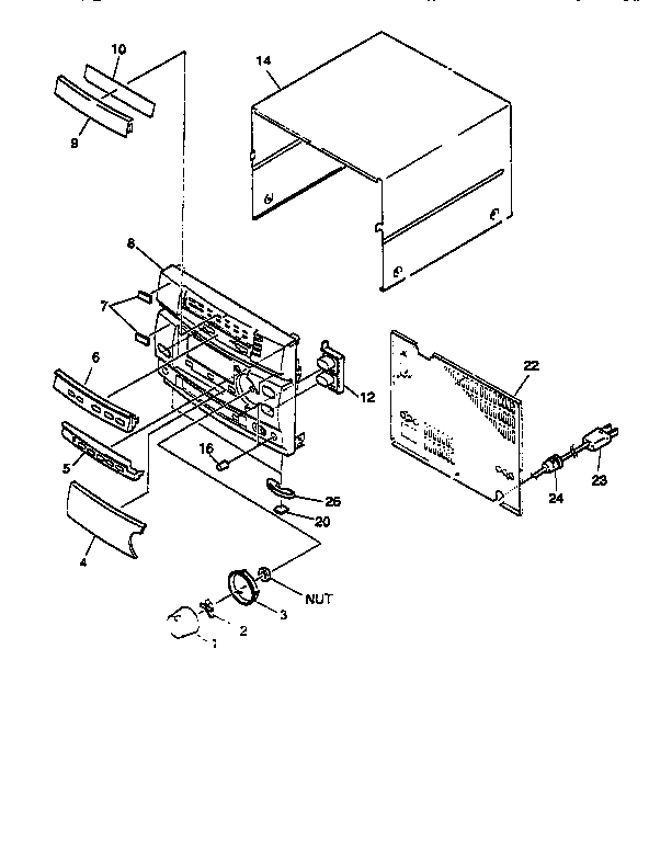 Aiwa NSXAVH80 cabinet parts diagram