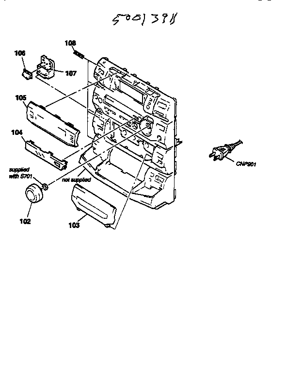 Sony HCD-D290 cabinet parts diagram