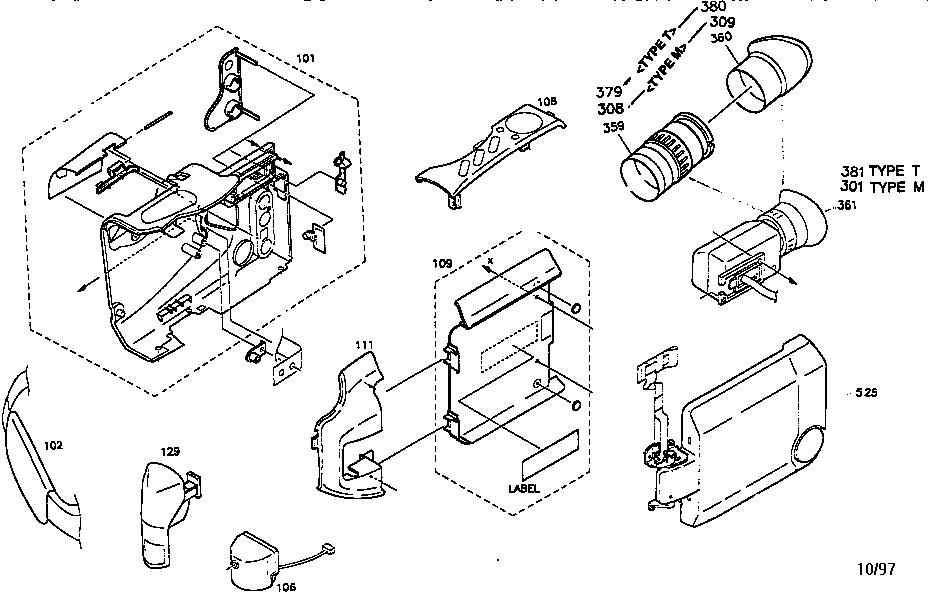 JVC GR-AXM80U overall assembly diagram