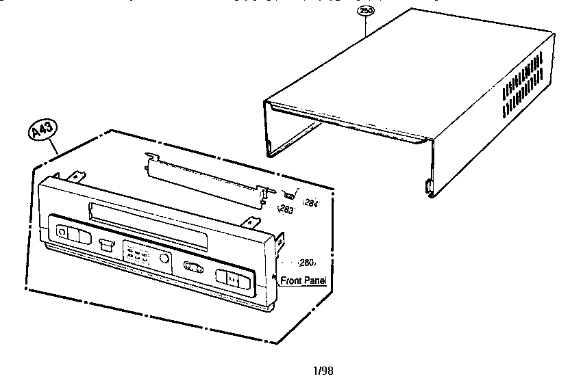 Zenith VC-P352 cabinet parts diagram
