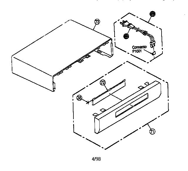 Panasonic PV-8401 cabinet parts diagram