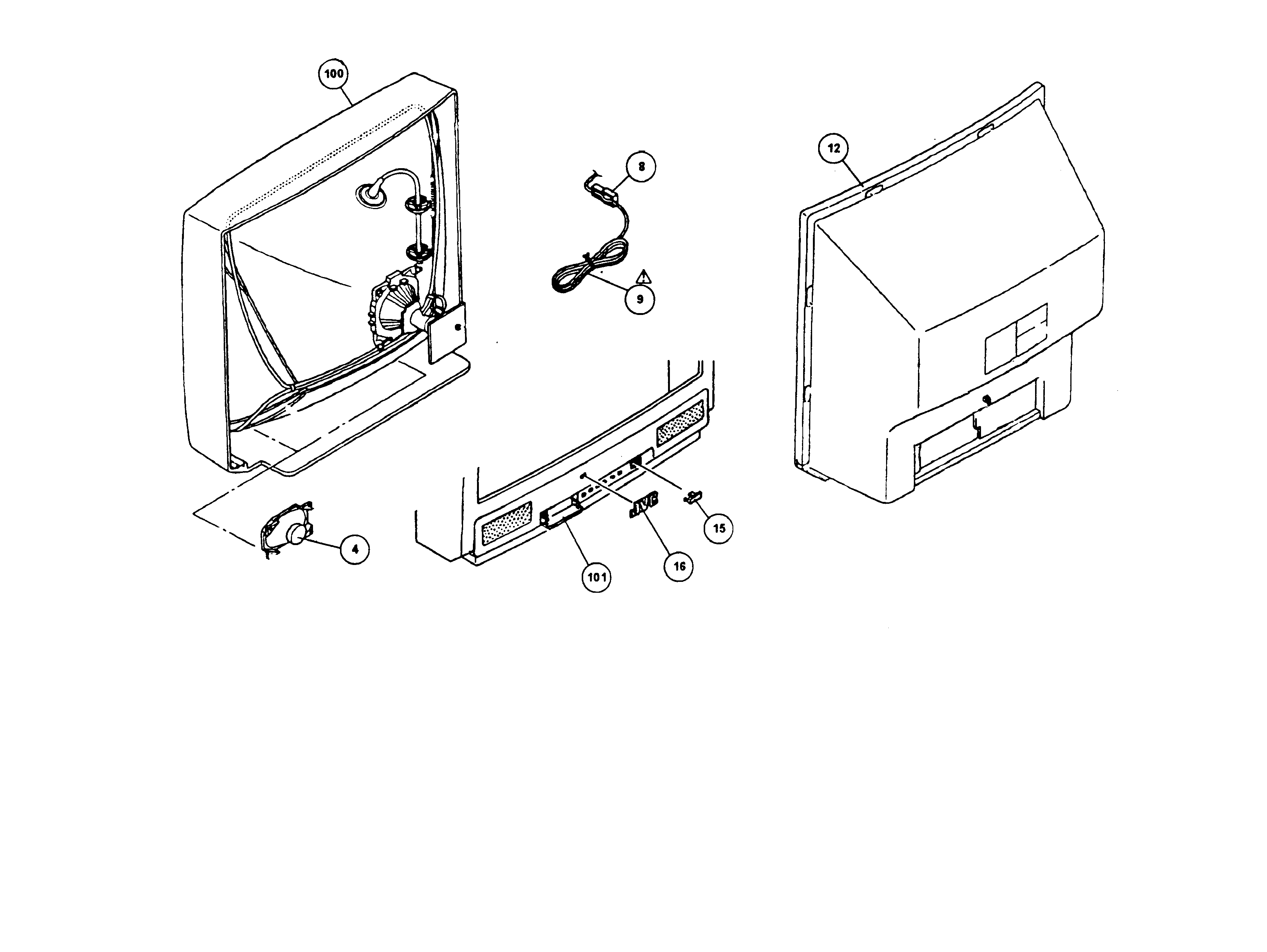 JVC AV-36985 cabinet parts diagram
