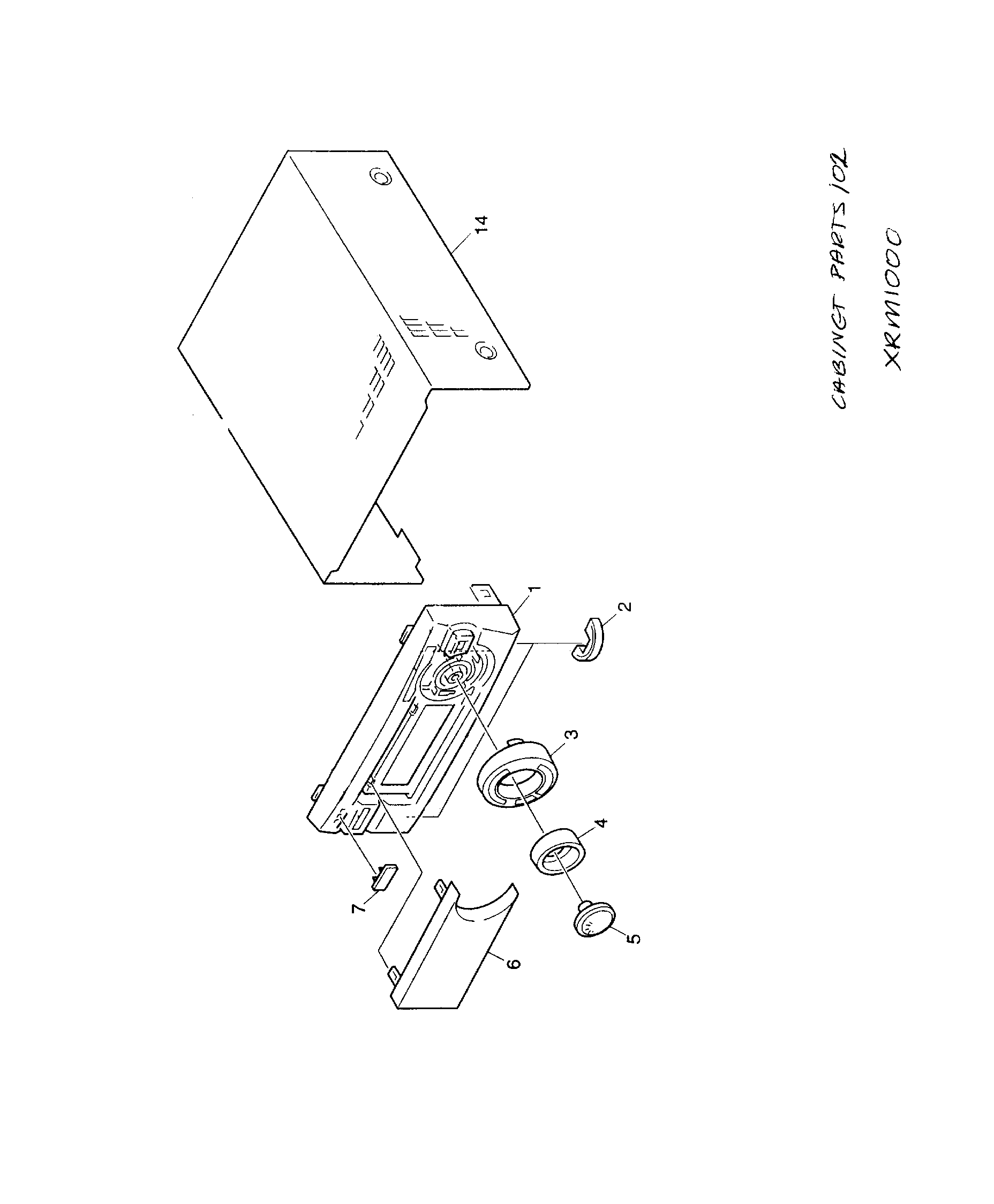 Aiwa XR-M1000 cabinets parts diagram