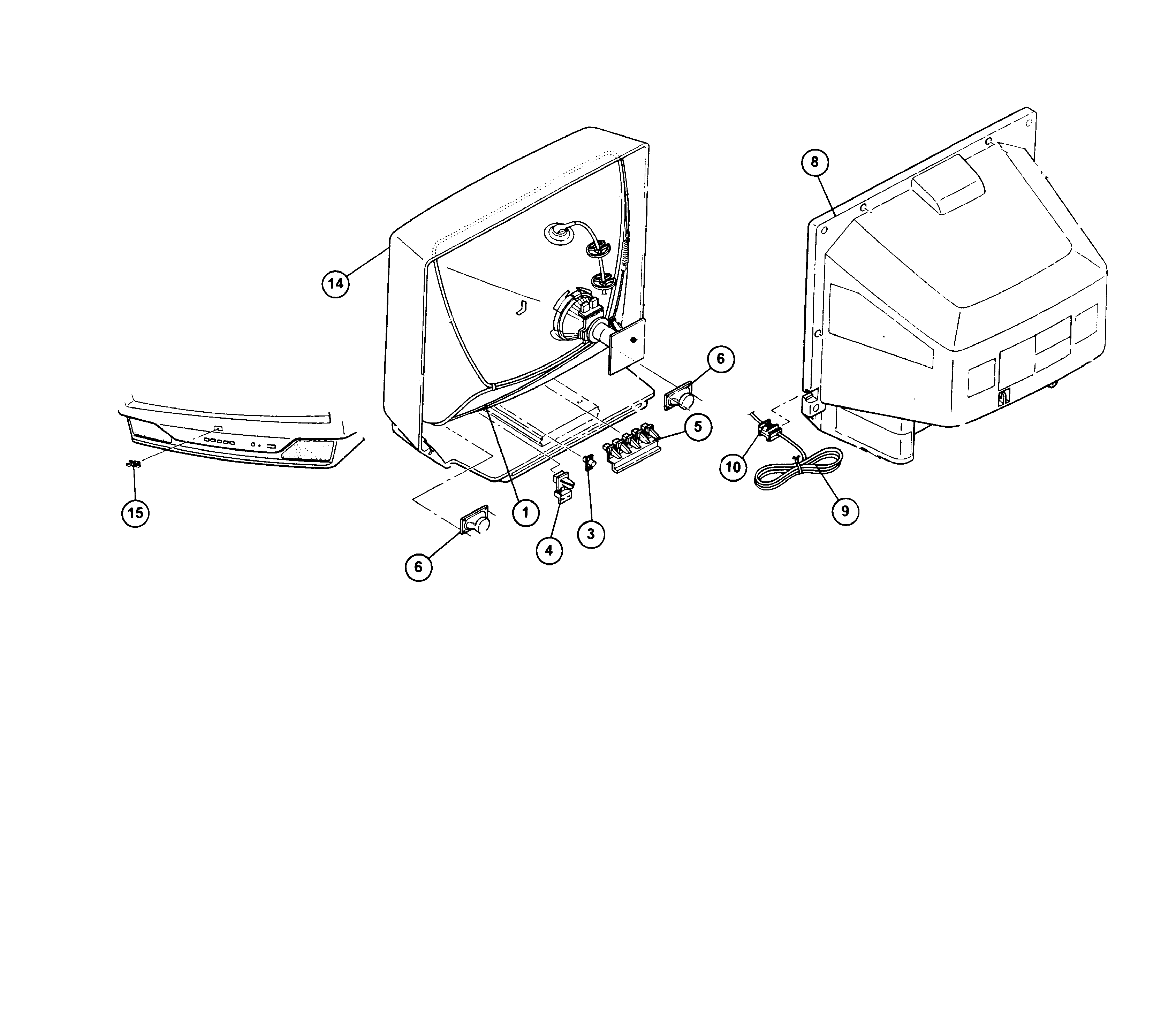 JVC AV-27020 cabinet parts diagram