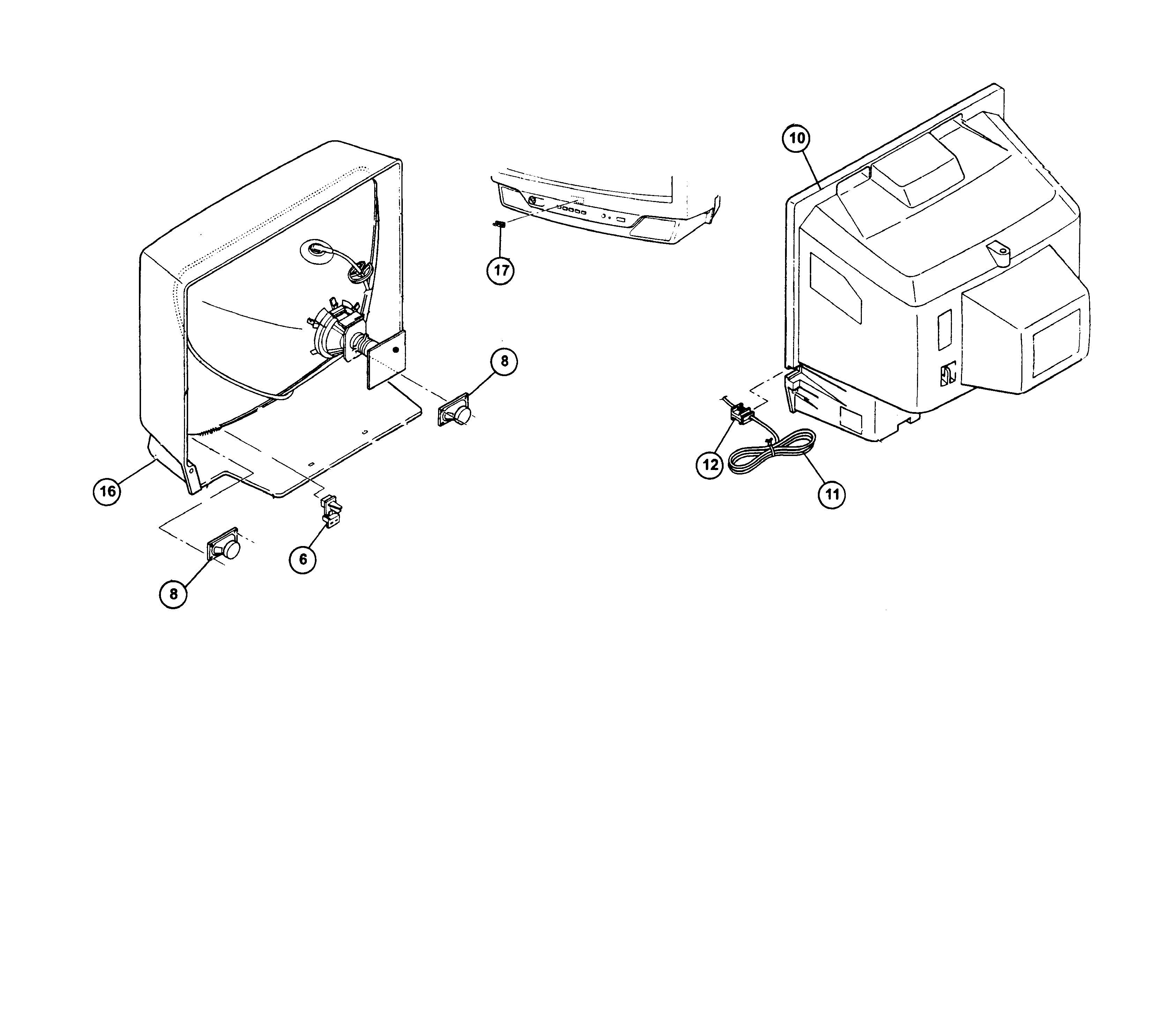 JVC C-20010 cabinet parts diagram