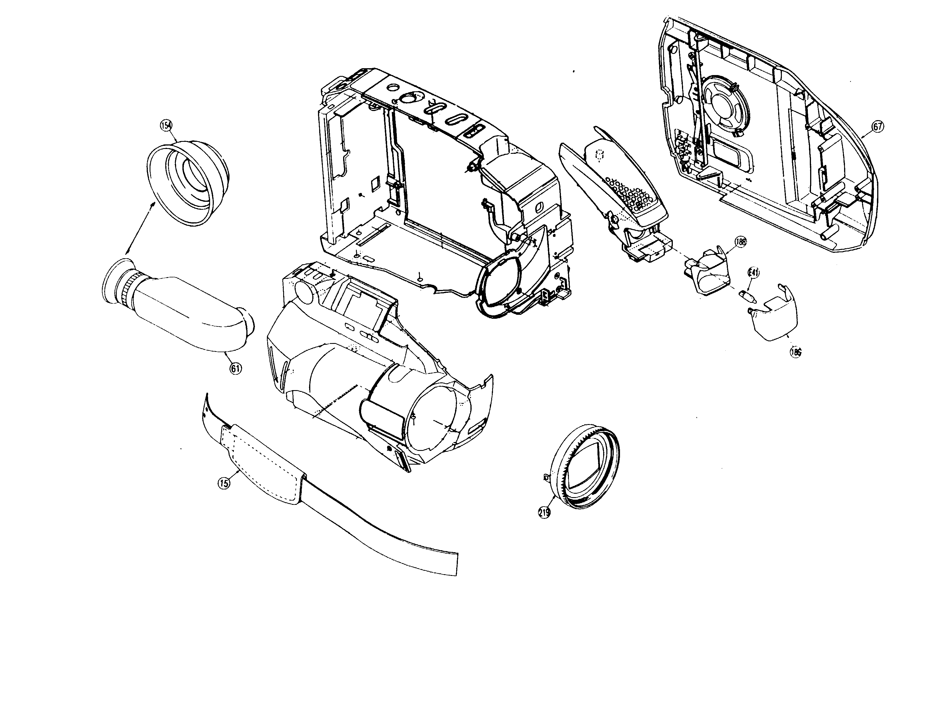 Panasonic PV-L690 cabinet parts diagram