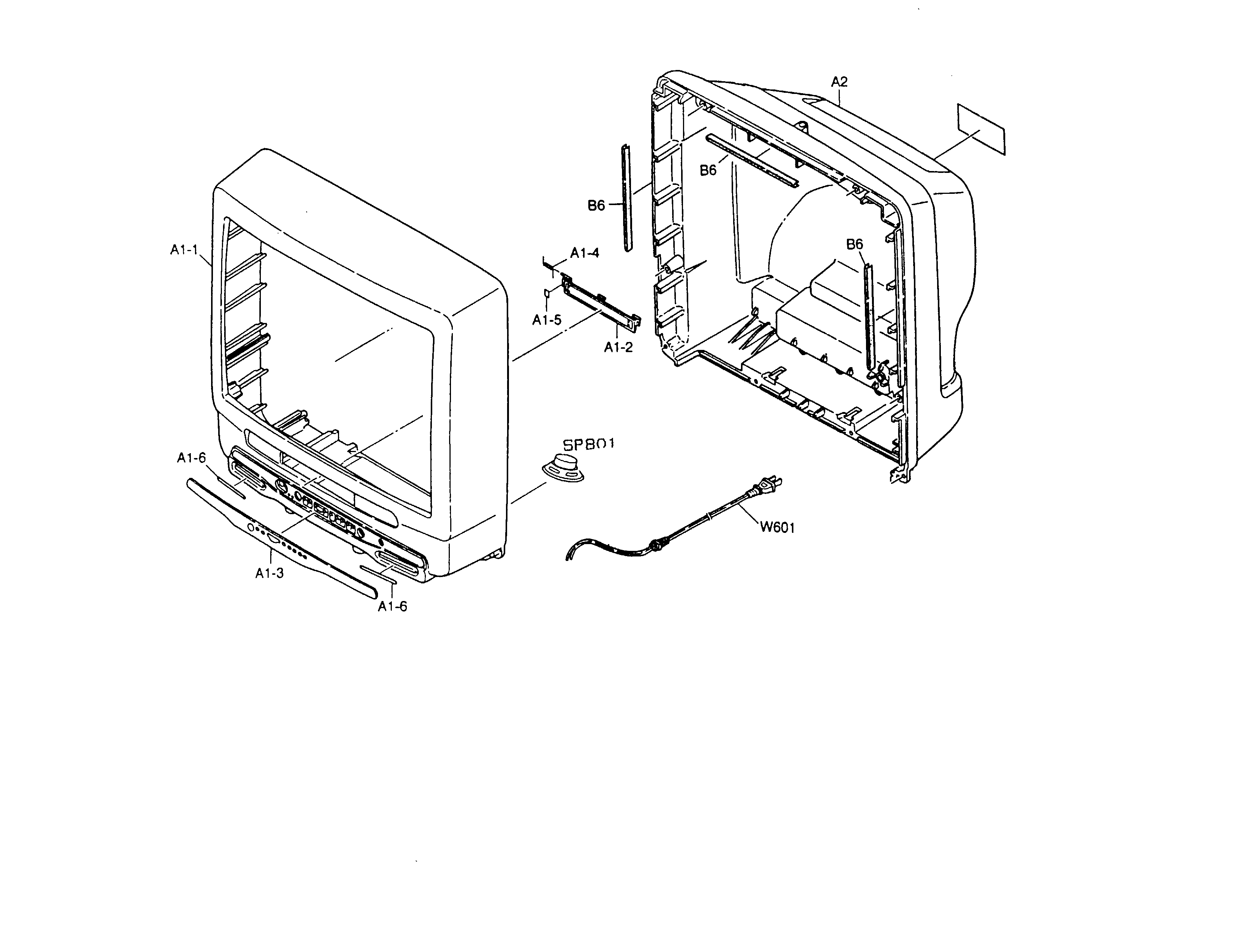 Magnavox CCA255AT31 cabinet parts diagram