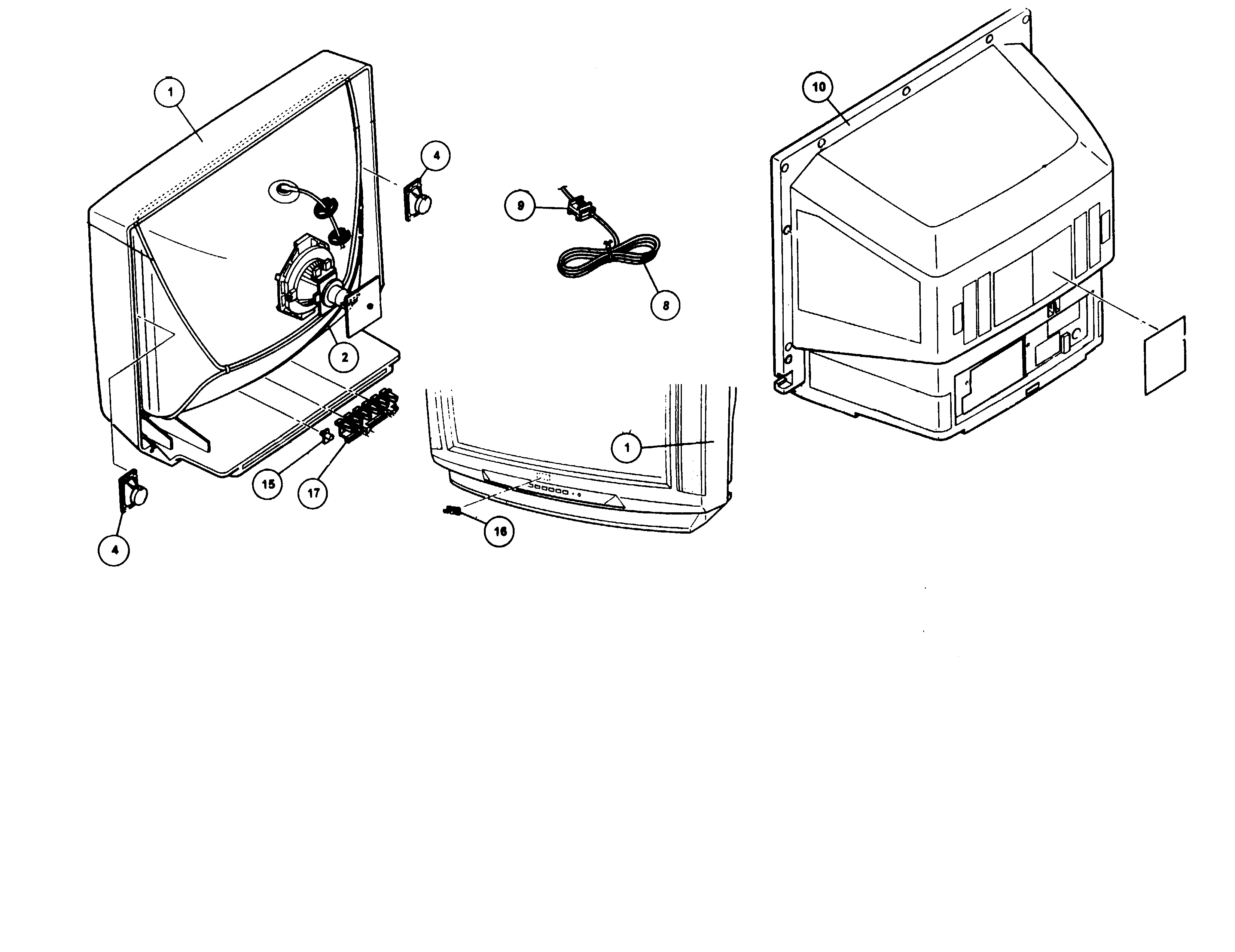 JVC AV-27D800 cabinet parts diagram