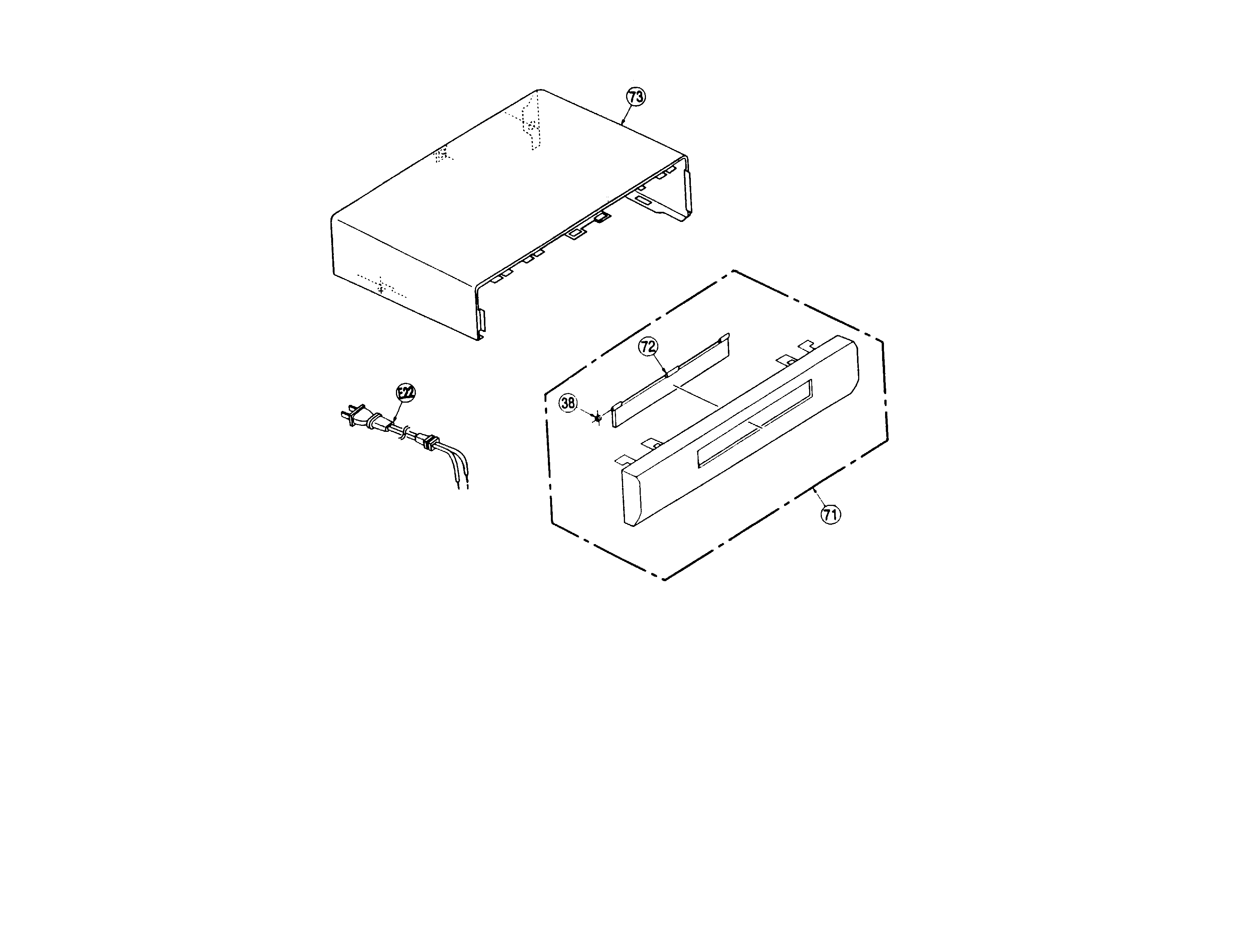 Panasonic PV-840F cabinet parts diagram