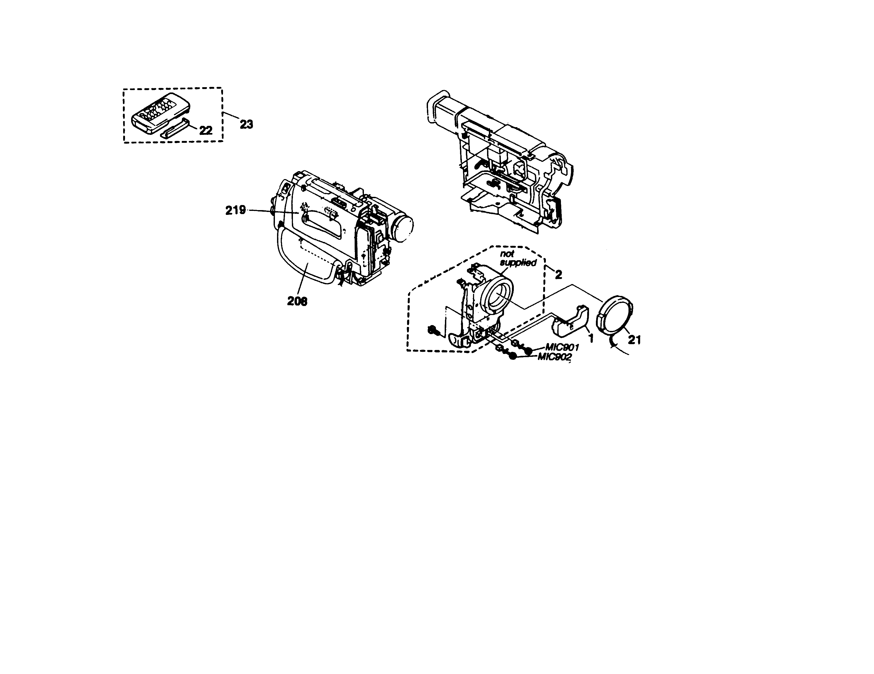 Sony DCR-TRV315 cabinet parts diagram