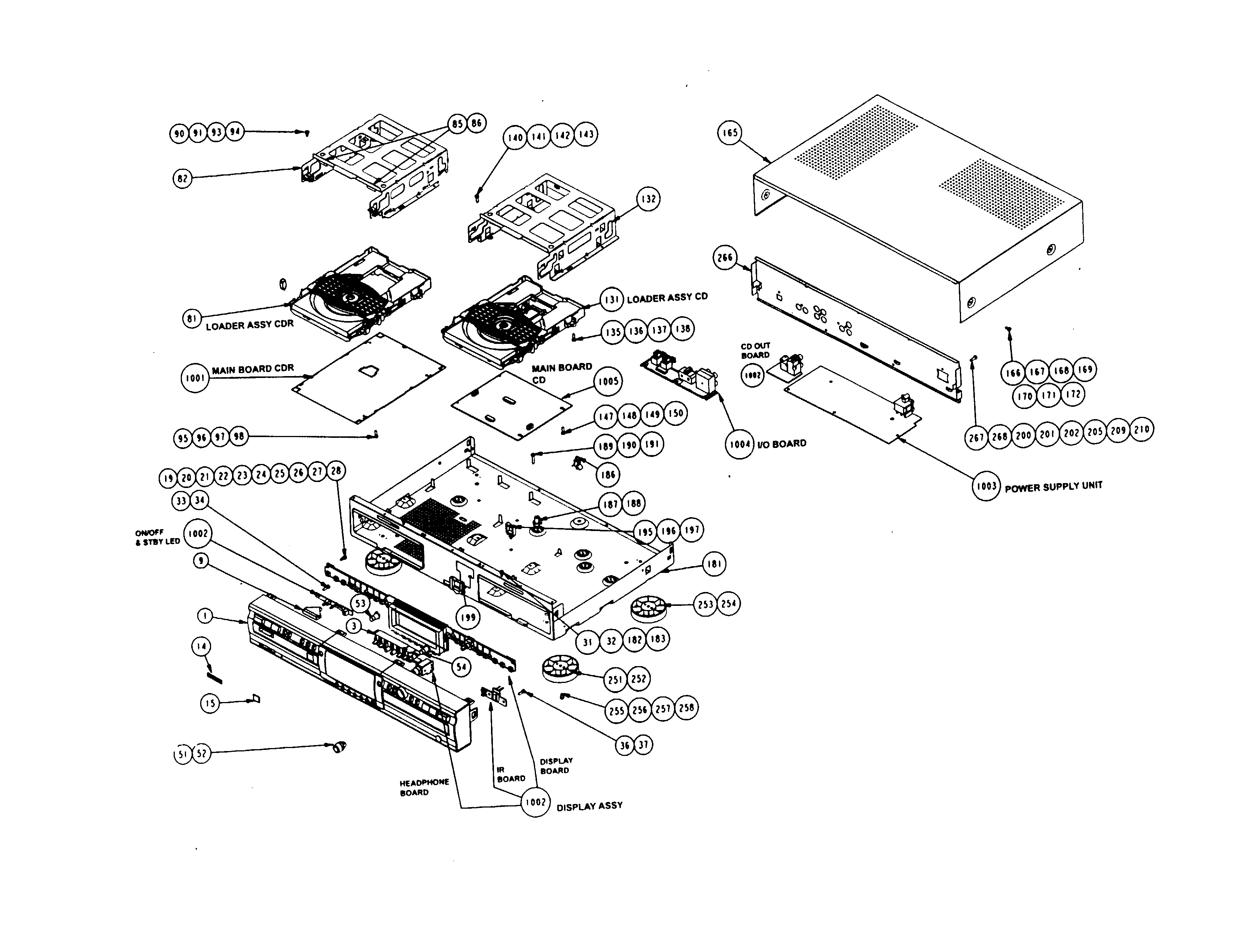 Magnavox CDR77501C cabinet parts diagram