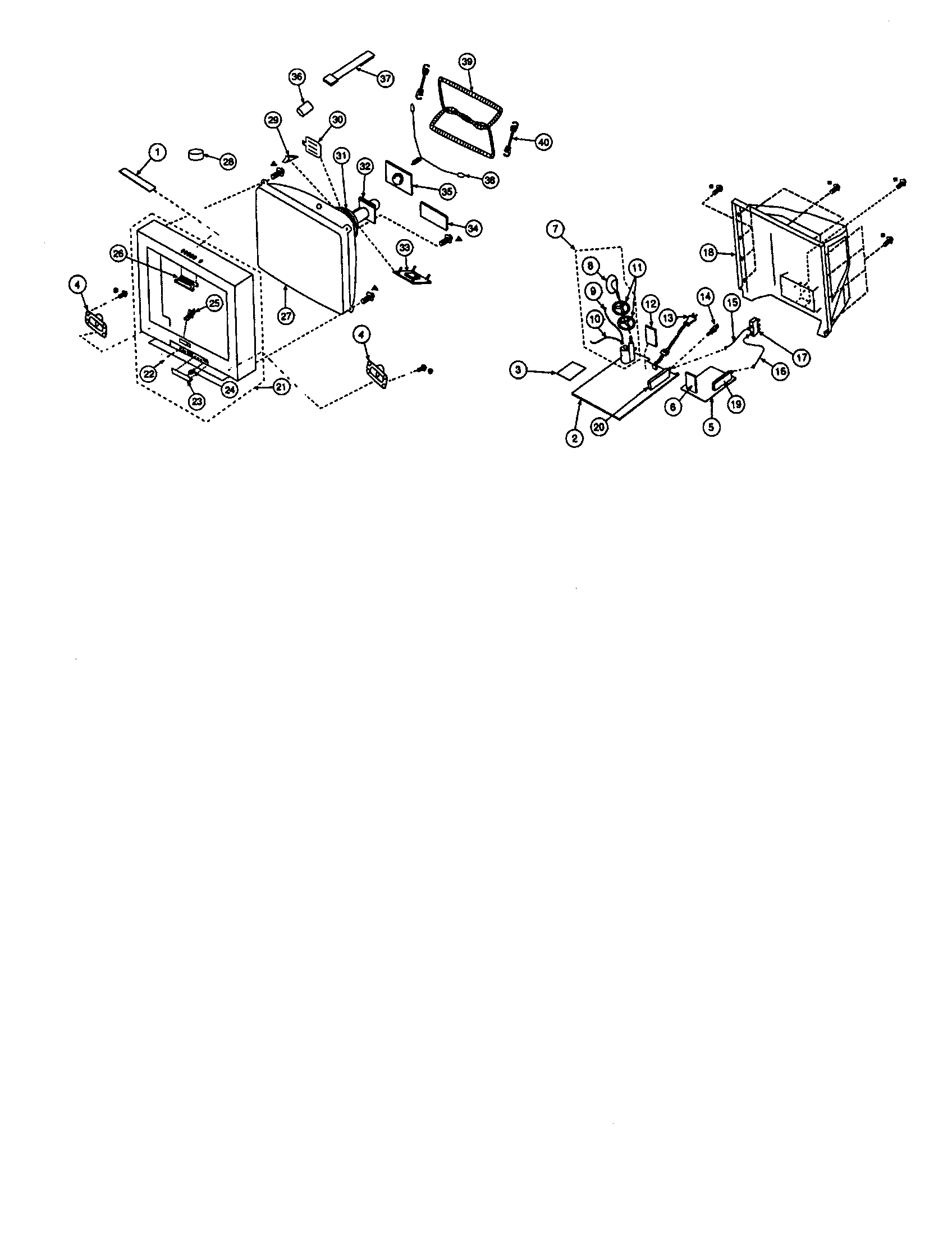Sony KV-32FS12 cabinet parts diagram