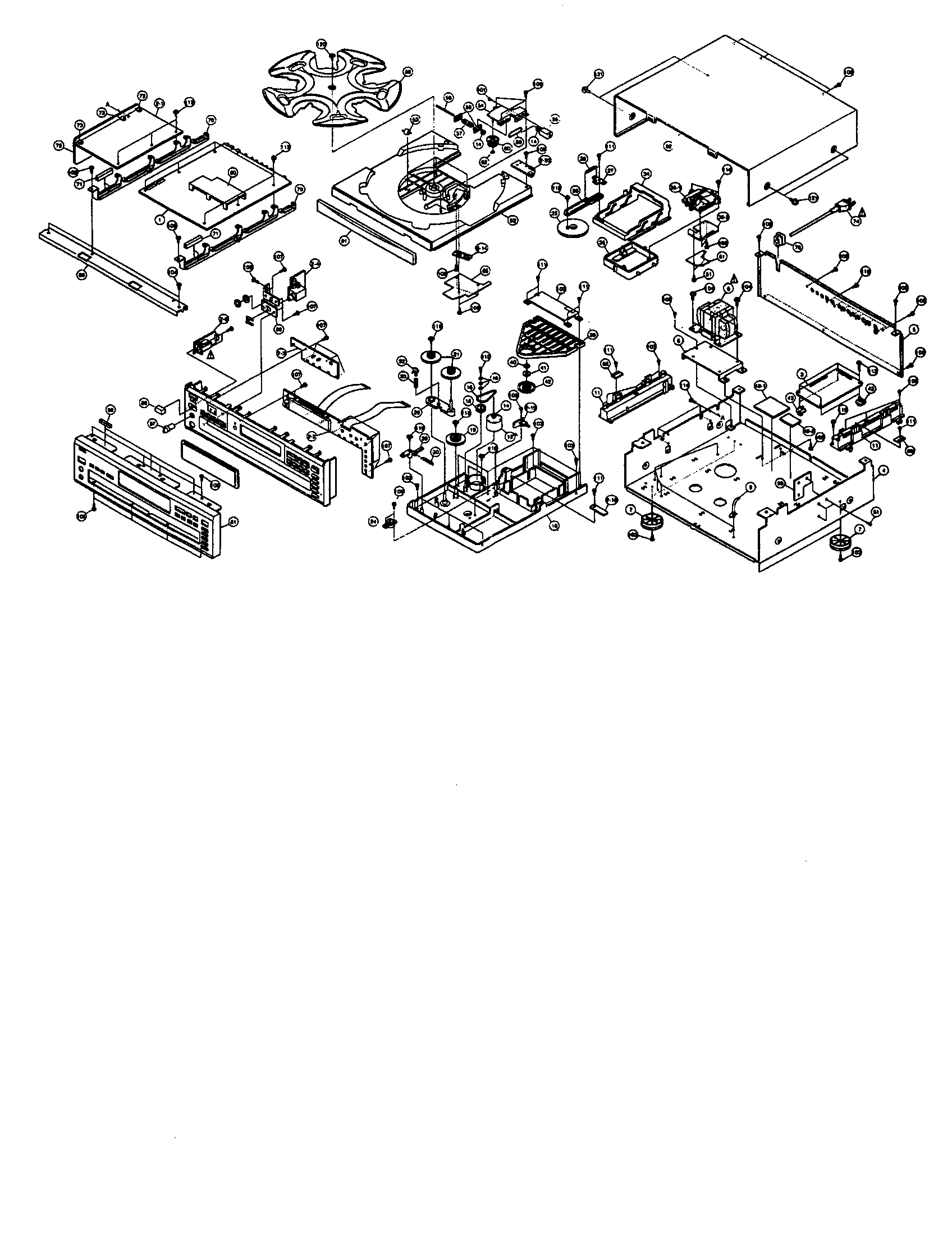 Denon DVM-3700 cabinet parts diagram