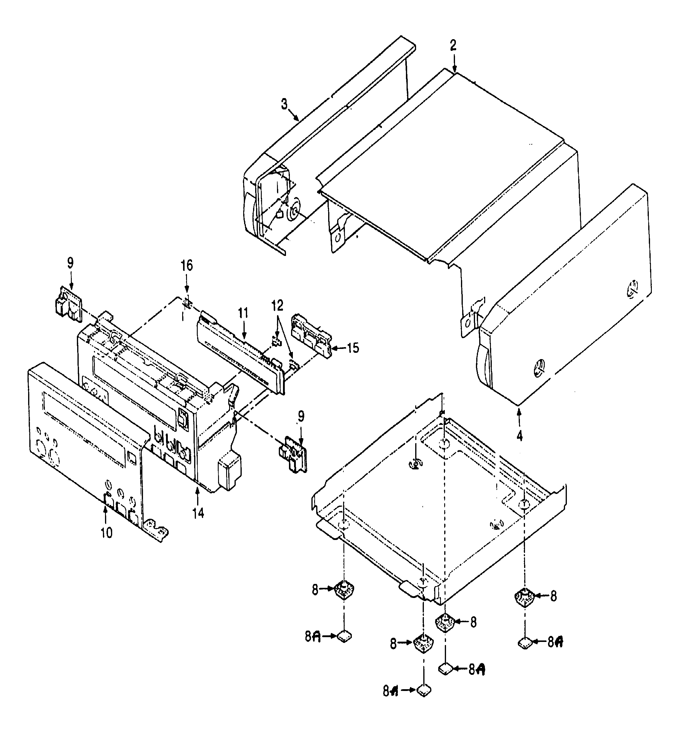 Panasonic RS-HD515 cabinet parts diagram