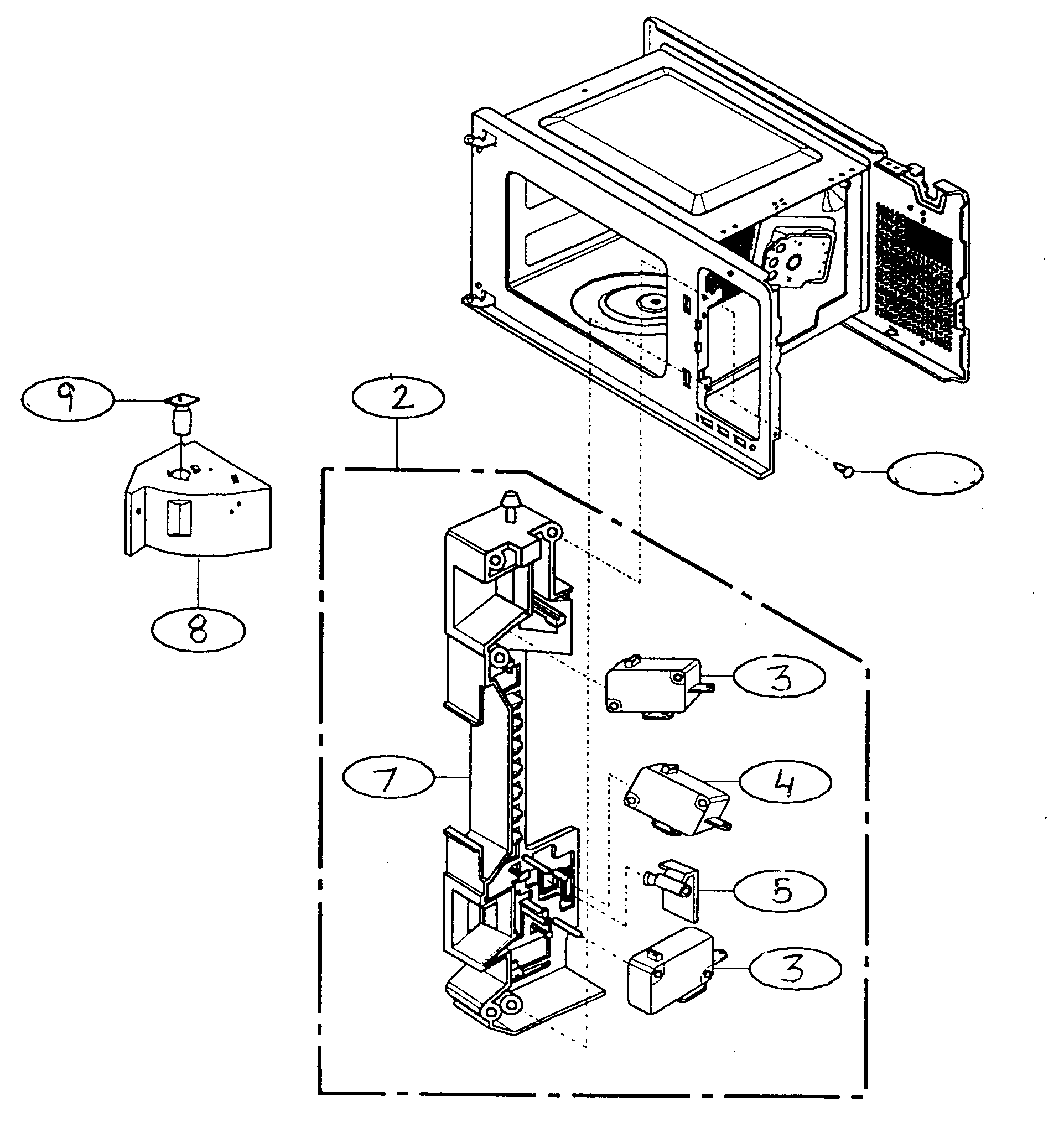 Kenmore 72160282000 switches diagram