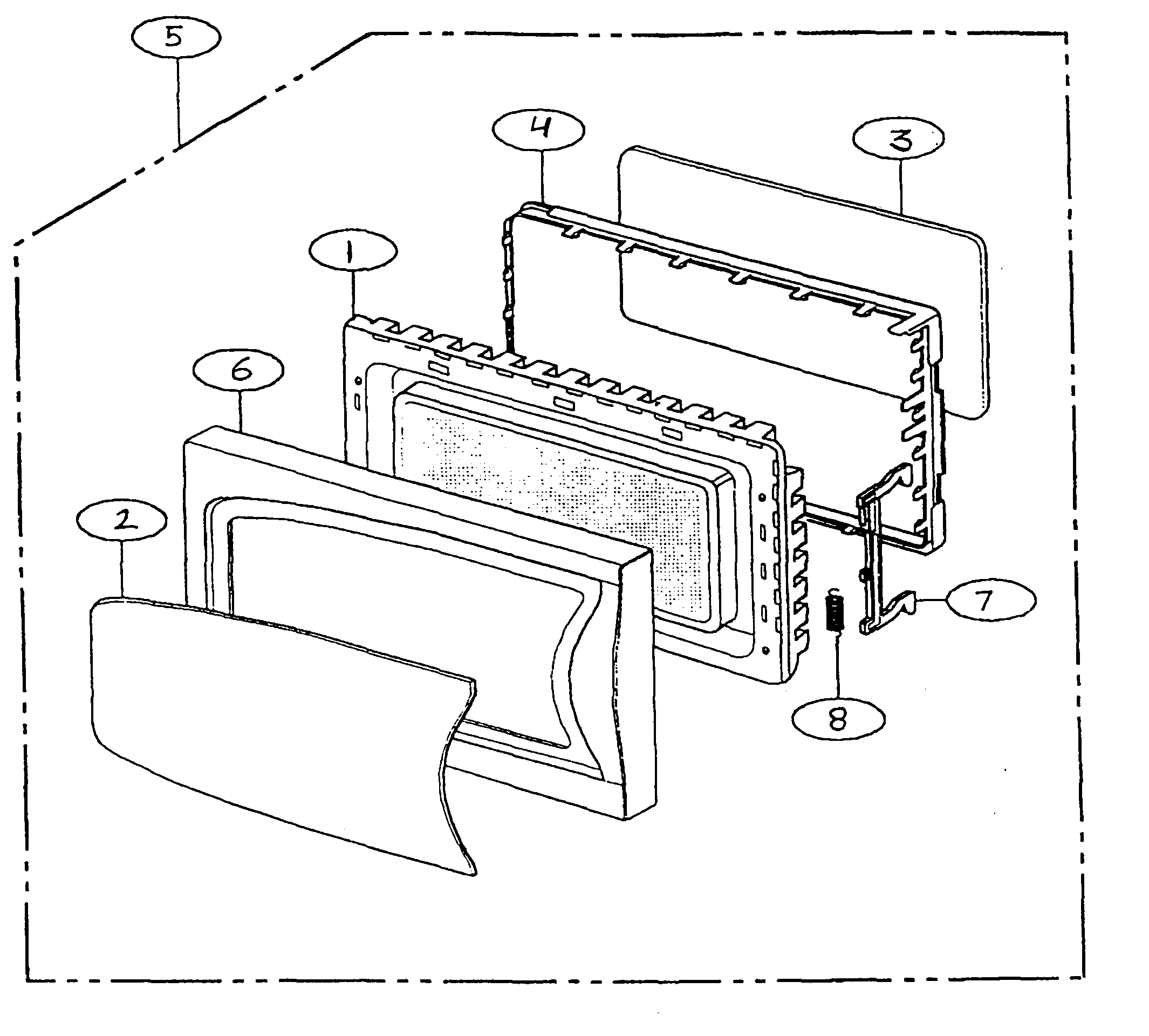 Kenmore 72160282000 door diagram