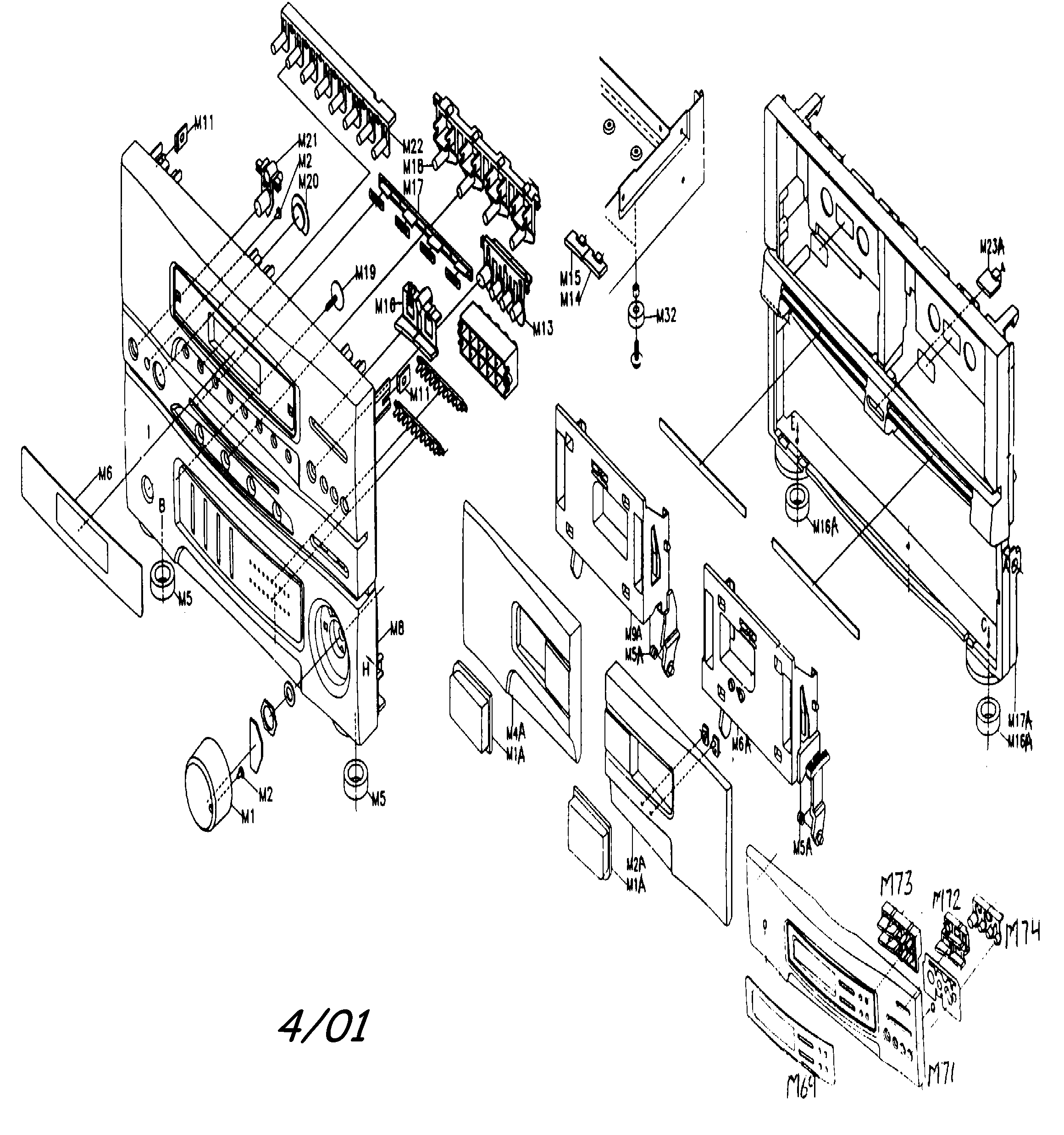 Magnavox FW35MX3701 cabinet parts diagram