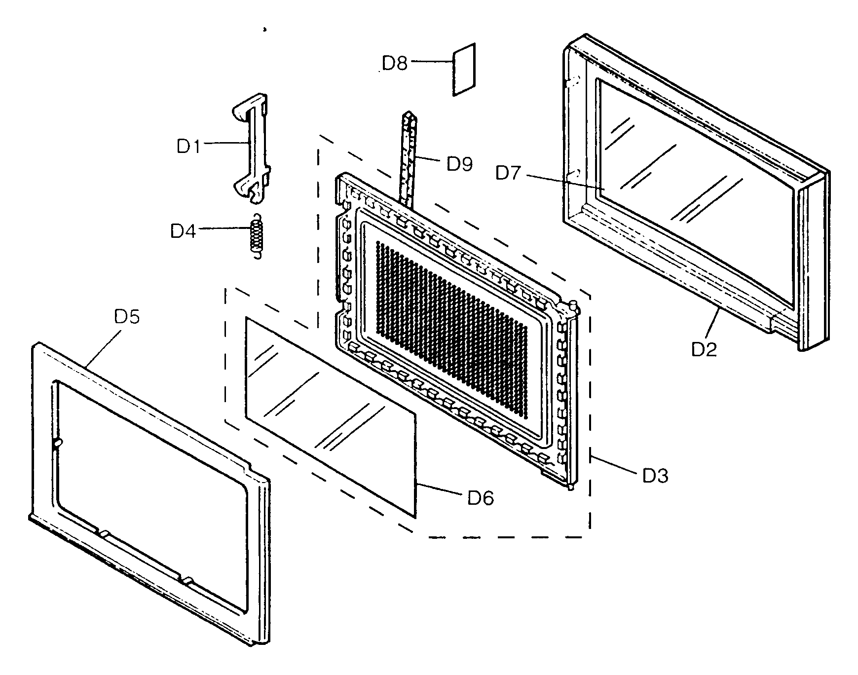 Panasonic NN-S751BF cabinet parts diagram
