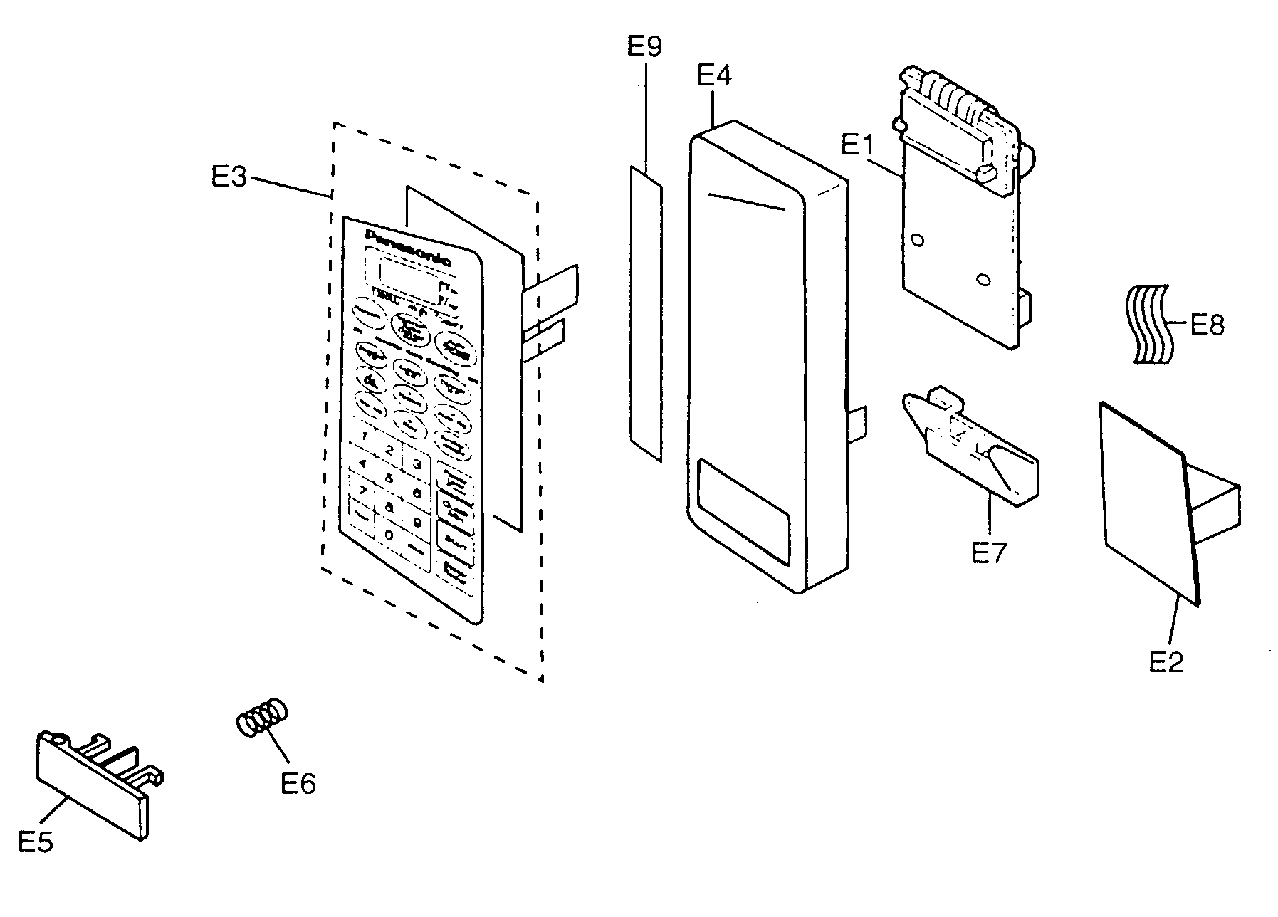 Panasonic NN-S751BF cabinet parts diagram