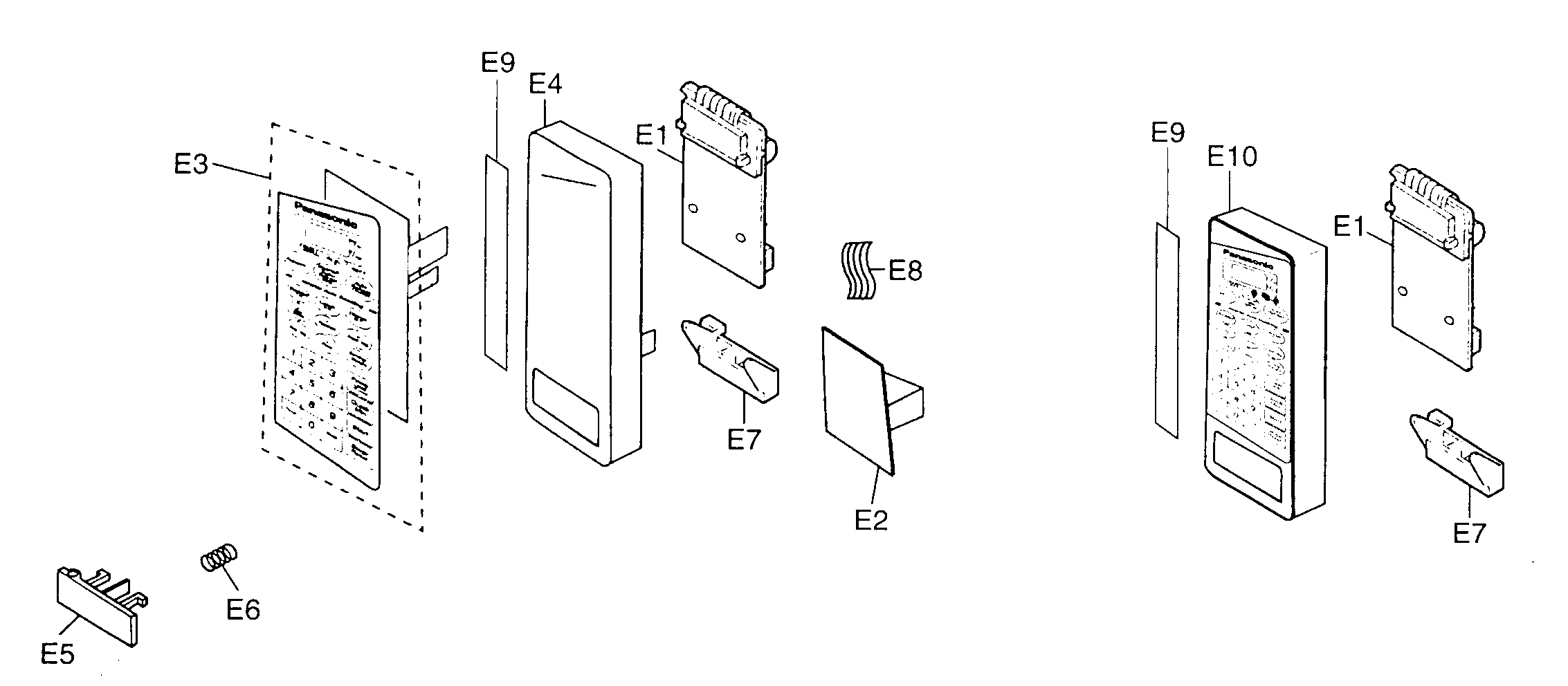 Panasonic NN-S951BF cabinet parts diagram