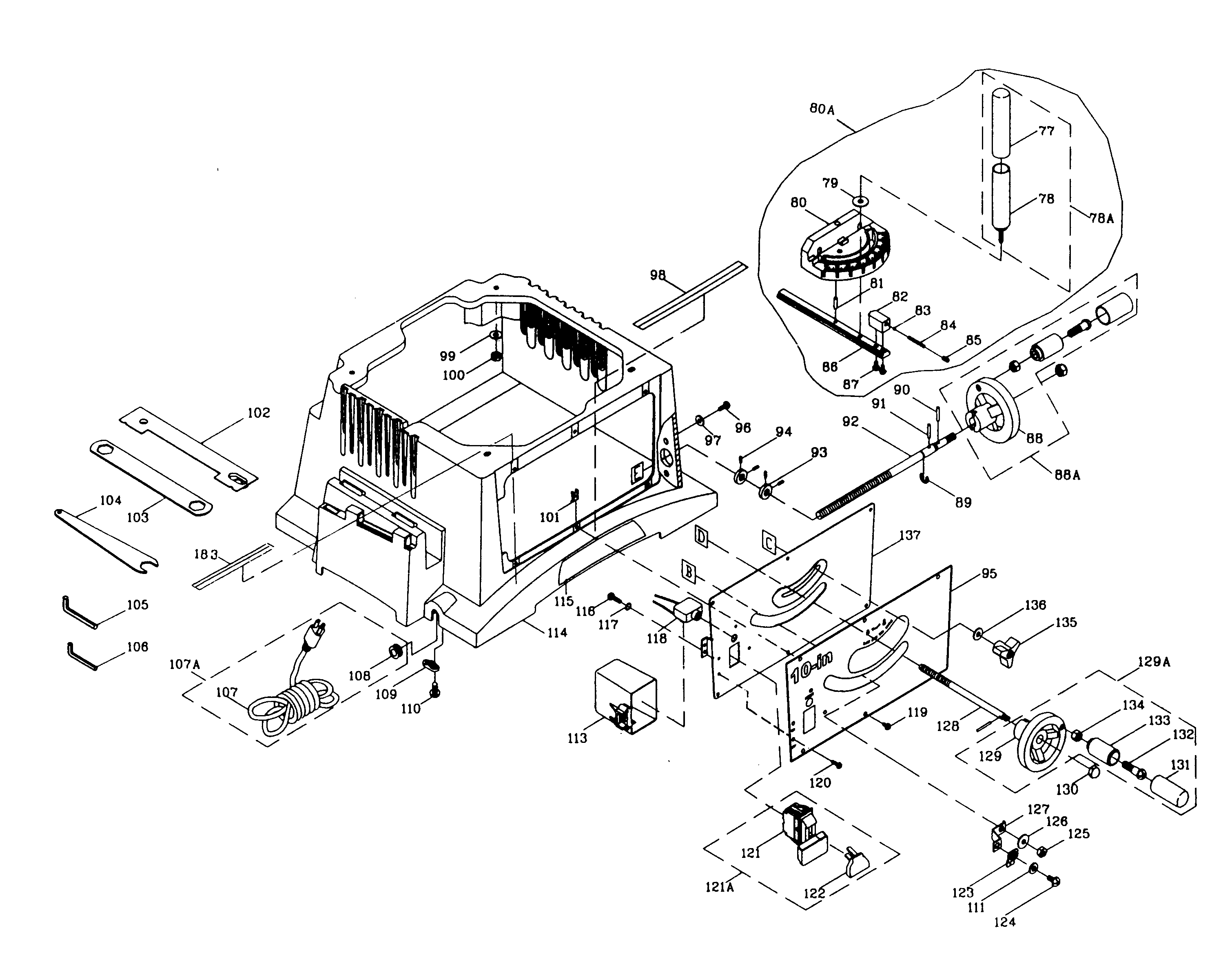 Craftsman 137271180 cabinet parts diagram