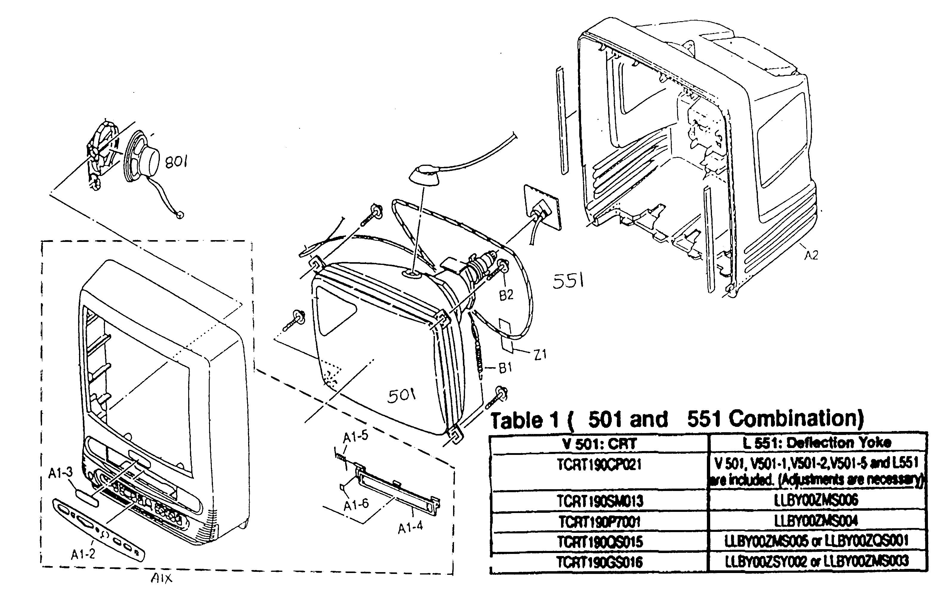 Sylvania SRC21134 cabinet parts diagram