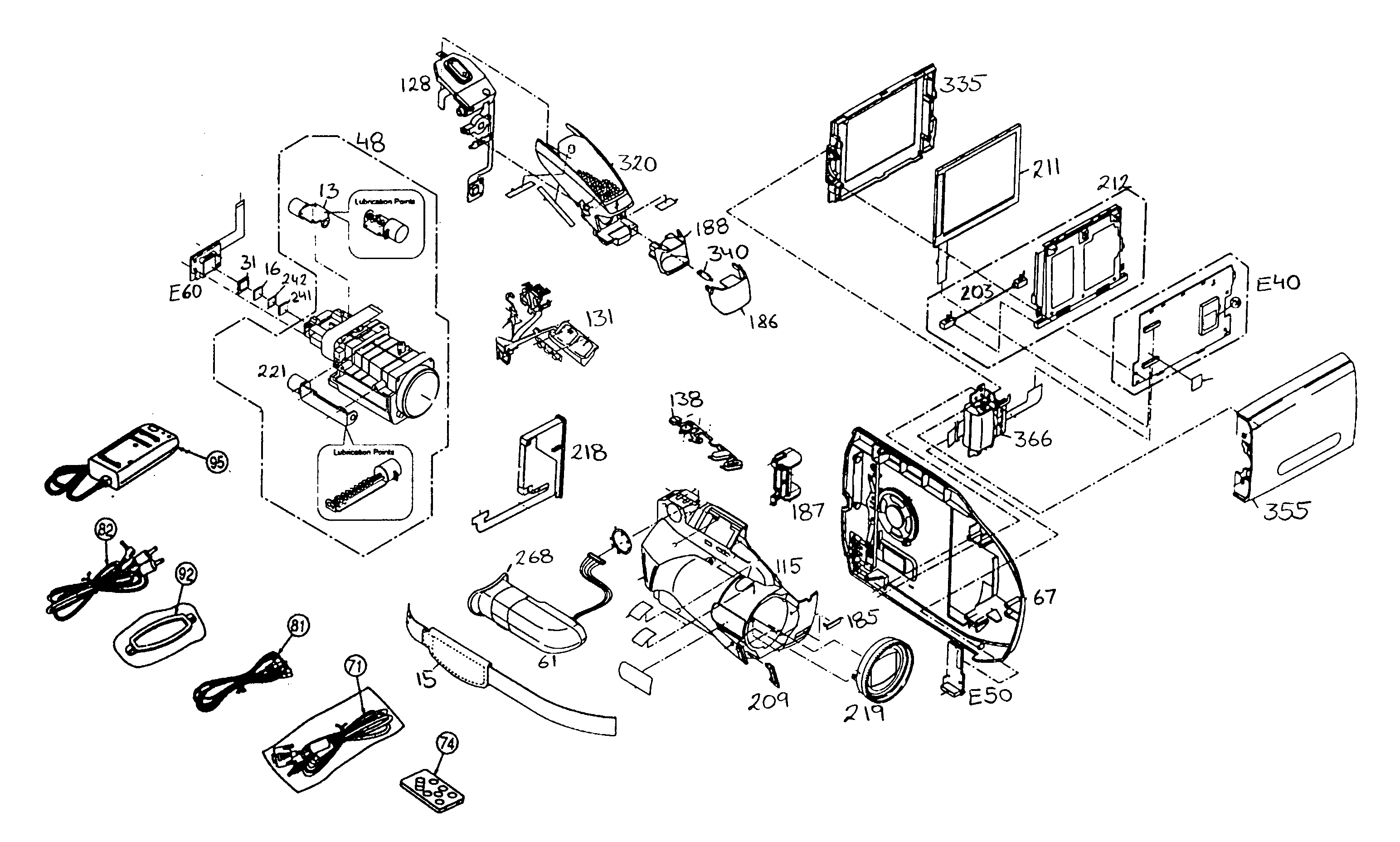 Panasonic PV-L781 cabinet parts diagram